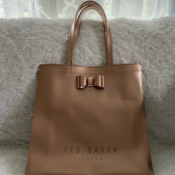 Ted Baker Bow Large Icon Tote Handbag in Rose Gold - Picture 7 of 8
